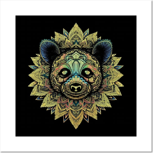 Mandala Panda Bear Illustration - Zen Animal Art Wall Art by TeeTrendz